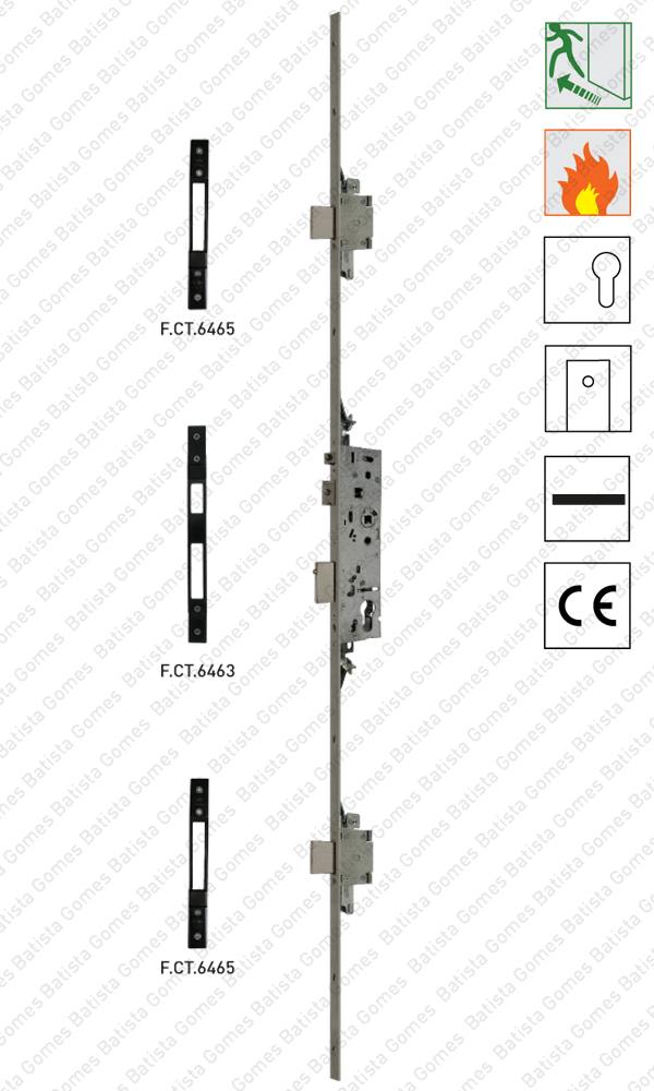 Fechadura corta-fogo / antip�nico (QI / Fun��o B)
